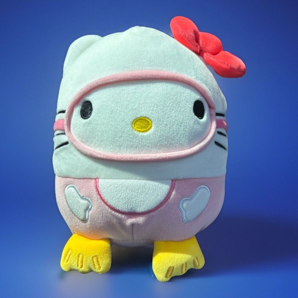 Squishmallows Hello Kitty Pink Scuba Plush Sanrio Stuffed Toy Gift 7” New